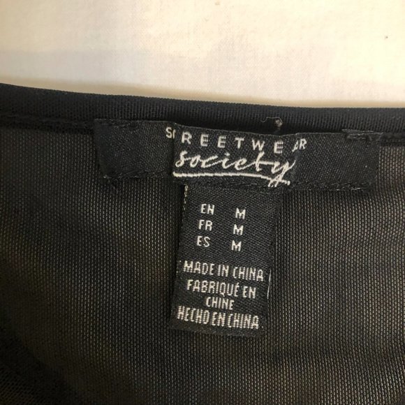 Black Bodysuit Scoop Neck Criss-Cross and Floral Detailing - Picture 9 of 11